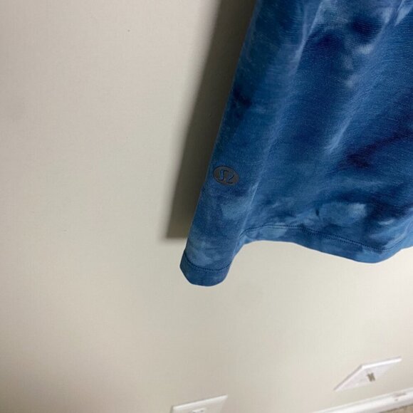 Lululemon Always Agile Short Sleeve T Shirt Diamond Tie Dye True Navy Chambray - Picture 5 of 6